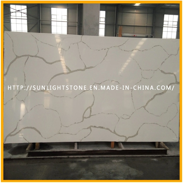 Mixed Color Aritificial Quartz Stone with Golden Diamond for Kitchen Countertop